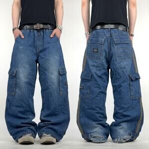 Vintage y2k grunge archive faded cargo stonewash cyber rare jeans